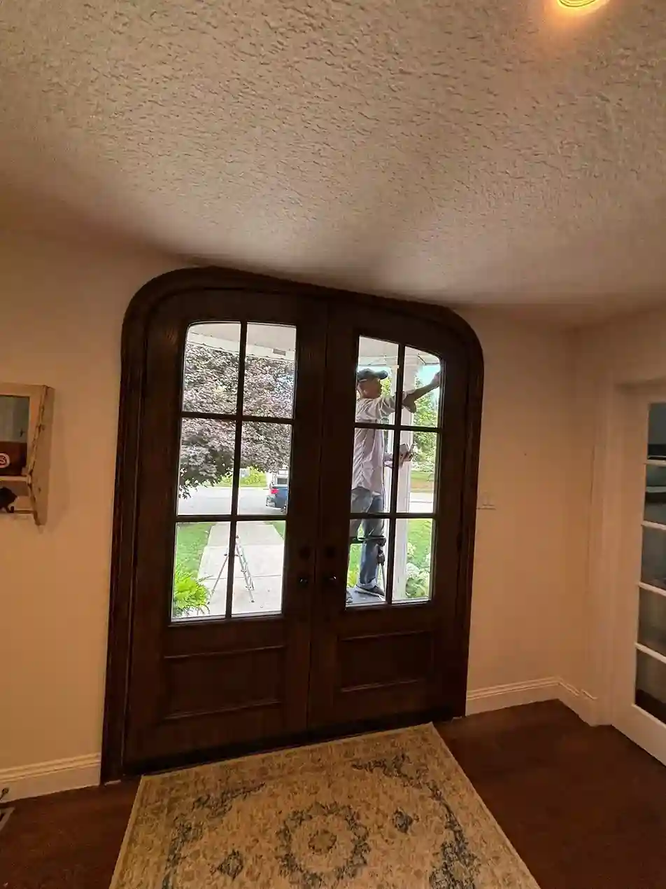 Custom Arched Double Doors with Glass, Interior View