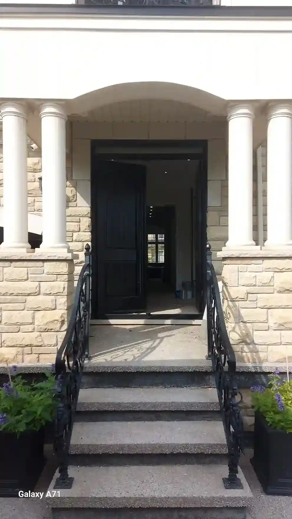 Custom Black Front Entry Door, Toronto Home
